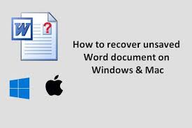 How to recover unsaved word document mac using 4ddig for mac data recovery. How To Recover Unsaved Word Document 2021 Ultimate Guide