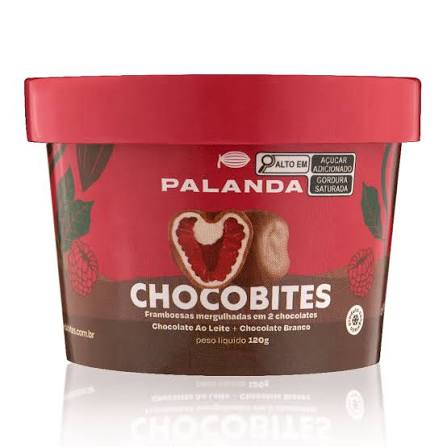 Chocobites Framboesa Ao Leite 120g Palanda — Palanda