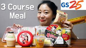 Korean convenience store lunchbox taste test: Eating 3 Course Meal At Korean Convenience Store Youtube