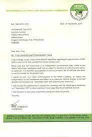 Do not leave any section blank, sections that. Iebc On Twitter Our Official Response To Letters Sent By The Nasa Coalition And Jubilee Party To The Iebc Chairman