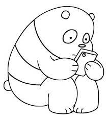 Customize your bear coloring sheets by . Coloring Page We Bare Bears Panda 2