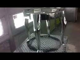 Wood Table Legs In Spray Mirror Chrome Youtube Wood Table Legs Spray Paint Mirror Spray Paint Furniture