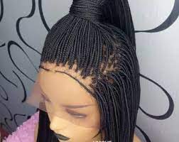 Braided Wigs Bob Wigs Bob Box Braided Wig Box Braids Wig Etsy Box Braid Wig Braids Wig Lace Wigs