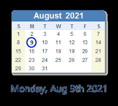 Also in 1963, singer whitney houston was born in newark, new. 9 August 2021 Calendar With Holidays And Count Down Zaf