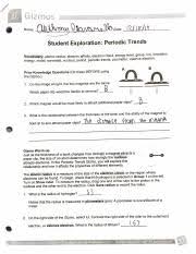 The periodic table is so named because similar patterns repeat, or appear periodically, throughout the table. Periodic Trends Gizmo Answer Key Activity C 2 The Atomic Radius Is A Measure Of Activity C Continued On Next Page Activity C Continued From Previous Page Orgudunyam Net