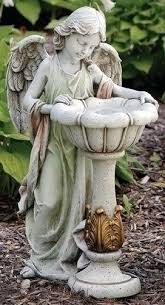 23 Joseph S Studio Angel Outdoor Garden Statue With Solar Powered Bird Bath In 2020 Angel Garden Statues Garden Angels Outdoor Garden Statues