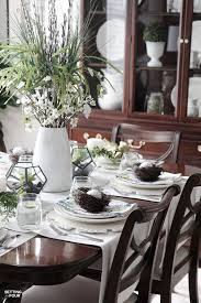 Beautiful Natural Table Setting For Spring Setting For Four Dining Room Table Centerpieces Dining Room Decor Decor