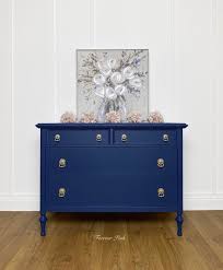 High quality nightstands & dressers available at west elm®. New Vintage Four Drawer Chest Of Drawers Blue Antique Dresser Farmhouse Bedroom Furniture By Foreverpinkvintage From Forever Pink Of Glen Mills Pa Attic