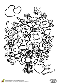 Prosper roche, fondateur de l'union fraternelle des pères de famille méritants d'artas, en isère, décida de récompenser les mères de famille méritantes, dans une ambiance festive3. Coloriage D Un Gros Bouquet De Fleurs Pour La Fete Des Meres