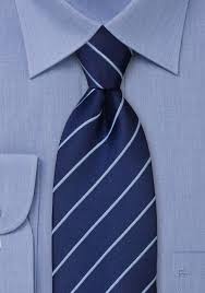 Elegant Striped Necktie In Navy And Light Blue Bows N Ties Com