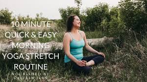 I've added all 3 of lindsey samper's yoga videos to my practice and am really enjoying them. 10 Minute Quick Easy Morning Yoga Stretch Routine Nourished