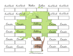 Great For Large Families This Two Generation Family Tree Includes Cousins Siblings Aunts And Family Tree Printable Family Tree Cousins Family Tree Template