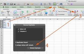 Click home > conditional formatting > highlight cells rules > duplicate values. Using Mac Excel 2011 Can T Find The Delete Duplicates For Removing Duplicate Rows Super User