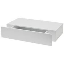 Wallscapes Shelf With Drawer 19 In X 9 875 In Floating White Modern Decorative Shelf 1113283 The Home Depot Drawer Shelves Wall Shelf With Drawer Floating Drawer