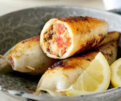 Squid Stuffed With Feta Parsley And Chorizo Recipe Squid Recipes Bbq Recipes Recipes