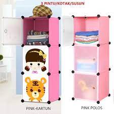 50 cm x 42 cm x 106 cm. Lemari Pakaian Lemari Plastik Lemari Baju Anak Rak Buku Rak Topi 3 Kotak Pintu Susun Shopee Indonesia