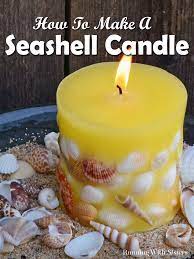 Diy Candle Making Designer Seashell Candles Running With Sisters Seashell Candles Shell Candles Homemade Candles