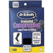 Dr Scholl S Women S Sheer Knee High Compression Stockings Closed Toe