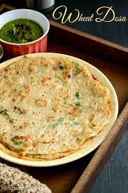 Spicy Treats Godhuma Dosai Wheat Dosa Wheat Flour Dosa Easy Breakfast Recipes Indian Food Recipes Vegetarian Breakfast Recipes Easy Recipes