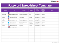 In case you missed it yesterday, i'll be here every day this week sharing a different printable from the sweet life society that you can enjoy for free!. 33 Best Password List Templates Word Excel Pdf á… Templatelab