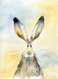 Hare Print Paddy The Hare Limited Edition Print Hare Picture Hare Pictures Hare Print Watercolor And Ink