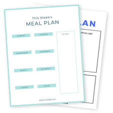 Weekly Meal Planner Template With Grocery List Pdf Free