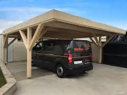 Abri Monopente Pour 2 Voitures A Porte A Faux Vente En Ligne D Abris En Bois En Kit Abri Bois Abri Voiture Abris Voiture Bois