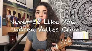 Never Be Like You Andrea Valles Flume Cover Ukulele Youtube
