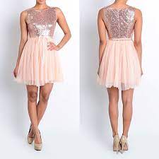 Affordable Short Sequin Rose Gold Bridesmaid Dress Tulle Party Dress Prom Evening H Rose Gold Bridesmaid Dress Gold Bridesmaid Dresses Quinceanera Dresses Gold