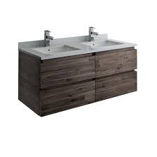 modern double wall hung vanity
