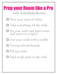 How To Prep A Room For Paint Like A Pro Room Paint Printable Checklist Prepping