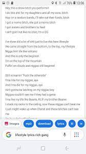 I told my wife, i'm sure glad i only have to support us and not a lifestyle too. disclaimer: Lifestyle Lyrics Rich Gang Young Hot Lyrics Hipi Hop Facebook