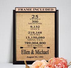 25 Year Wedding Anniversary 25th Anniversary Gift 25 Years Of Marriage 25th An 30th Wedding Anniversary Gift Anniversary Gifts For Parents Anniversary Gifts