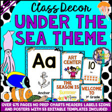The blank calendar measures 18 x 24. Under The Sea Ocean Theme Classroom Decor Mega Bundle Editable Back To School