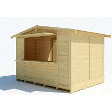 Pour les vacances ou comme résidence à l'année. Chalet Commercant Pliable En Bois 332x237cm 7 9m Gardy Shelter