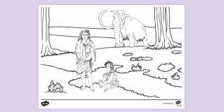 Even stone age painters who had experience of pigments would have had to improve their methods, since many of the colours and hues used to dye stone age artists relied on several different types of material to make the colour for their painting. Free Stone Age Colouring Sheet Colouring Sheets