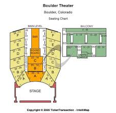 Boulder Theater Tickets And Boulder Theater Seating Chart