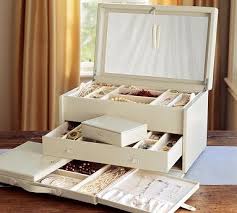 Mckenna Leather Jewelry Armoire Pottery Barn Leather Jewelry Box Large Jewelry Box Jewelry Armoire