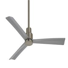 The gilmour outdoor ceiling fan features a simple design and clean lines to complement your casual, modern covered porches and patios. Minka Aire Simple 44 Inch Ceiling Fan In Brushed Nickel Bed Bath Beyond