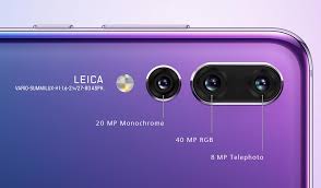 Image result for images of Huawei's new smartphone uses 3 cameras to take a single photo