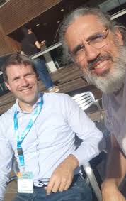 Finally I met my connection and friend Stefano Gaburro, PhD, CCC at PRBB  (Barcelona Biomedical Research Park) . The good point of social media is  the connections you create, the bad is