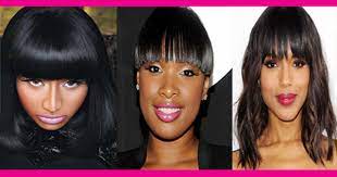 Low pony hairstyles with bangs. Hairstyles With Fringe Bangs For Black Women Afroculture Net