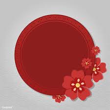 Chinese New Year Greeting Round Red Banner Vector Free Image By Rawpixel Com Kappy Kappy Chinese New Year Greeting Chinese Art Painting Vector Free