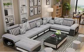 Wholesale Factory Wholesale Fabric U Shaped Sectional Sofa Modern European Style Washable Living Room Sofa Design Living Room Sofa Set Modern Sofa Living Room