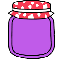 Jelly Jar Printable Image Art, Jelly Jar With Hearts On Top Vector Files  For Silhouette svg dxf png pdf webp Commercial Use