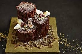 Tree Trunk Yule Log No Recipe Here Order Site Just For Visual Bolo De Natal Natal Bolo