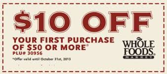 Local Tallahassee Coupon Printable 10 Off 50 Whole Foods Coupon Swaggrabber Whole Food Recipes Food Coupon Food