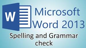 Microsoft Word 2013 Tutorial Spelling And Grammar Check Youtube