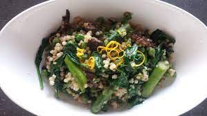 Zojirushi stainless steel food jars>. Meatless Monday Israeli Couscous With Asparagus Spinach Morel Mushrooms Goodmotherdiet