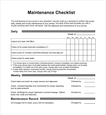 Tool preventive maintenance checklist format, tool preventive maintenance checklist format template, example, report, sample in word, excel, pdf download. Ø·ÙÙ„ Ø£Ù†ÙŠÙ‚ Ø§Ù†Ù‚Ø·Ø¹ Ø§Ù„Ø§ØªØµØ§Ù„ Pump Preventive Maintenance Checklist Excel Outofstepwineco Com
